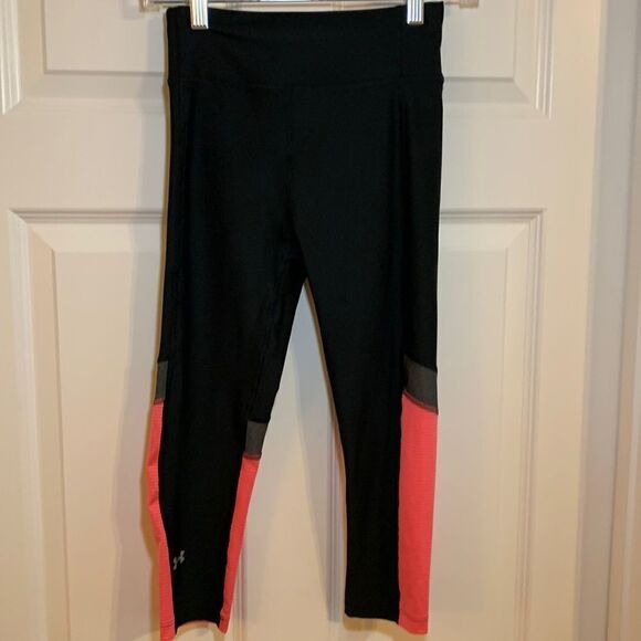 Under Armour extra small compression athletics leggings black & pink - Picture 1 of 6